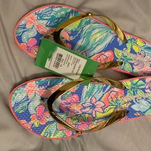 NWT Lilly Pulitzer Flip Flops sz 7/8